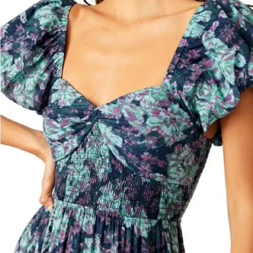 Free People Women's Sundrenched Floral Tiered Maxi Sundress - Picture 3 of 6